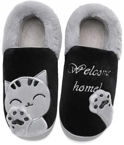 Vunavueya Zapatillas de Estar por Casa para Unisex Niños y Adulto Niño Niña Zapatos Pantuflas Invierno Mujer Hombre Interior Caliente Peluche Forradas Slippers