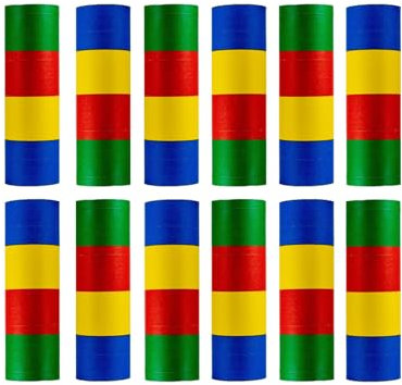 ARKRAFT Stelle filanti Carta FSC Confezione rotori da 12 Pezzi per Carnevale Compleanno (P12)