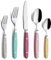 Annova Cutlery Set 20 Pieces Stainless Steel Color Handle with Rivet/Retro Style Flatware (Pastel Mix)