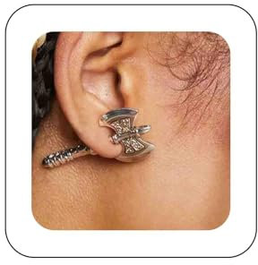 Dervivea Boho Axt Ohr Jacke Ohrringe Übertrieben Axt Ohrstecker Ohrringe Punk Gold Axt Ohrringe Gruselig Lustig Axt Ohrstecker Ohrringe Lustig Halloween Ohrringe Schmuck Für Frauen Und Mädchen