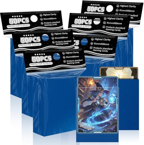 Night Blue Card Sleeves Fit for MTG, 300 Pieces Perfect Fit Standard Card Sleeves for Trading Card Sports Cards Baseball Cards TCG Yugioh Magic,Affordable Sturdy and Nice Shuffling
