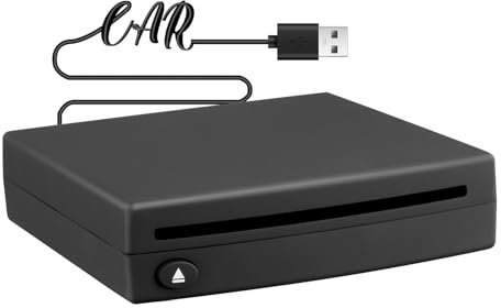 Autoradio Lecteur USB 2.0 CD/DVD Externe pour Interface Stéréo Connexion USB Lecteur de Navigation GPS, 1 DIN Voiture CD/DVD Externe, Voiture/Télévision/Ordinateur Portable Universel