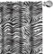 ABAKUHAUS Zebra-Druck Vorhänge 2er-Pack, Gestreift Zebra Tier Druck Natur Wildernis Inspiriert Vereinfacht Darstellung, Vorhang für Wohnzimmer Schlafzimmer, 4 Stück 150 cm x 225 cm, Weiss-Schwarz