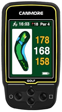 CANMORE HG500 Golf GPS - Extra Large Easy-to-Read Color Display, preloaded 41,000 Course map Worldwide Shape of The Green and The Fairway(Black)