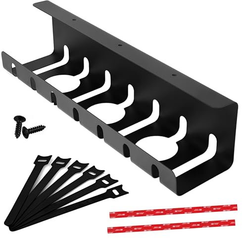 ZETAPEX Bandeja Organizador de Cables para Escritorio – Soporte para Regleta – Recoge y Oculta Cables de Mesa y Escritorio – Ideal para Organizar Cables en Oficina u Hogar