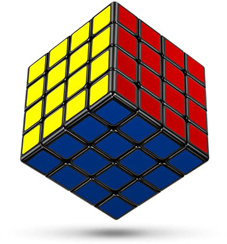 ESSALOO 4x4 Speed Cube, Cubo Mágico Profesional 4x4x4 Negro, 3D Twist Brain Puzzle Game SpeedCube, Relleno para Niños y Niñas