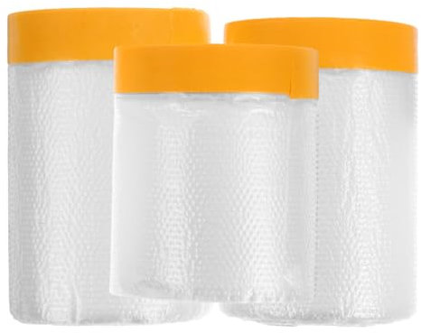 HOMOCONO 3rollos Cubierta Plástica Adhesiva Para Pintura De Película Enmascaradora Para Protección De Muebles Sofás y Armarios Para Pintura Automotriz y Proyectos De Decoración Del
