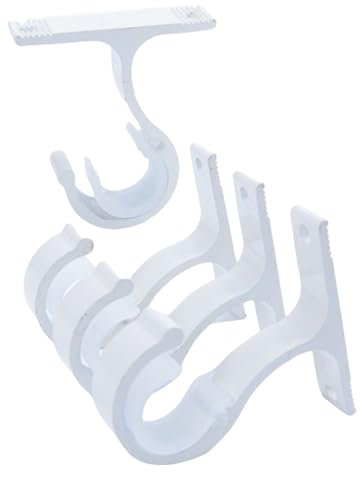 Gardinenstangenhalter, Aluminium, rostfarben, 23 mm, 4 Stück