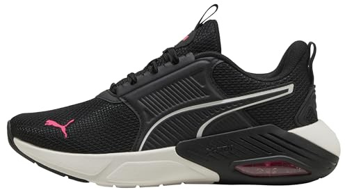 Puma X-Cell Nova FS Chaussures de Course sur Route Unisexes Noir/Blanc Chaud/Rose 42 EU, Puma Noir, Blanc Chaud, Rose Pur, 43 EU
