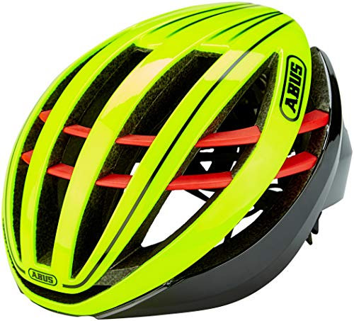 ABUS Rennradhelm Aventor - Fahrradhelm für professionellen Radsport - gute Ventilationseigenschaften - für Damen und Herren - Gelb, Größe S