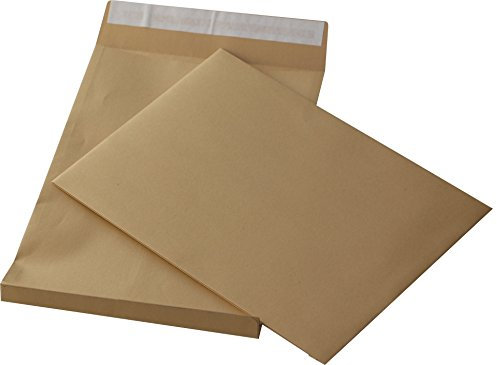 100 St. C4 Faltenversandtaschen braun Stehboden und 20 mm Falte 130 gr. Kuvert 229x324x20 mm Haftklebend Briefumschläge HK Briefhüllen