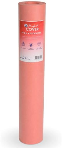 Perfect Cover Polycover Malervlies (0,75x33m / 25m²) – Abdeckfolie & Malerfolie – Wasserfestes, Reißfestes Abdeckvlies Für Renovierung, Malerarbeiten, Baustelle, Umzug, Boden- & Möbelschutz