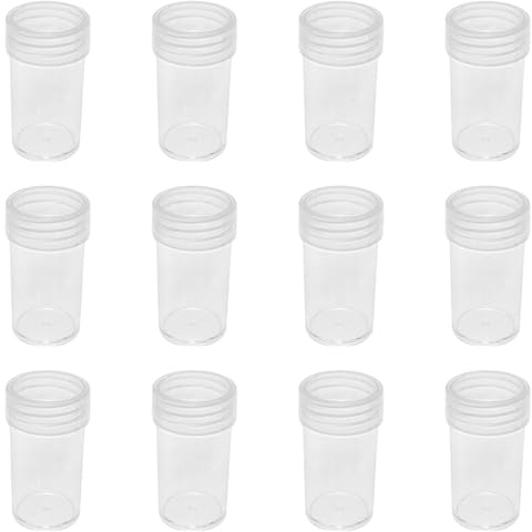 Xhziy 12Pcs Clear Plastic Vials for Diamond Painting Storage