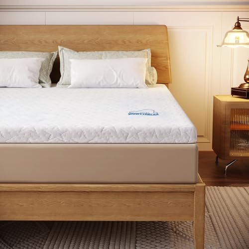 WOWTTRELAX Topper 180x200cm, Matratzen Topper, 6cm Höhe Gel Memory Foam Topper, Viscoelastische Matratzenauflage, Gelschaum Matratzentopper mit Abnehmbarem und Waschbarem Bezug, Öko-Tex Zertifiziert