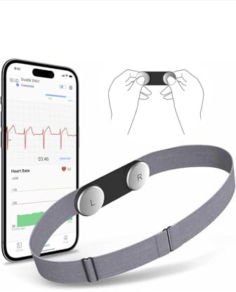 Home Portable Personal ECG Heart Monitor with Chest Strap - Record ECGs at Home - Detects AF and Irregular Arrhythmias - Instant Results in 30 Seconds - Works with Most Smartphones