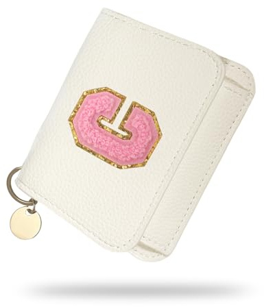 Portafoglio per Ragazze, Portafoglio Iniziale per Donne, Piccolo Portafoglio Bianco per Bambini con Supporto per 5 Carte, Borse Personalizzate Regali per Ragazze e Donne, Regalo di Compleanno, Regali