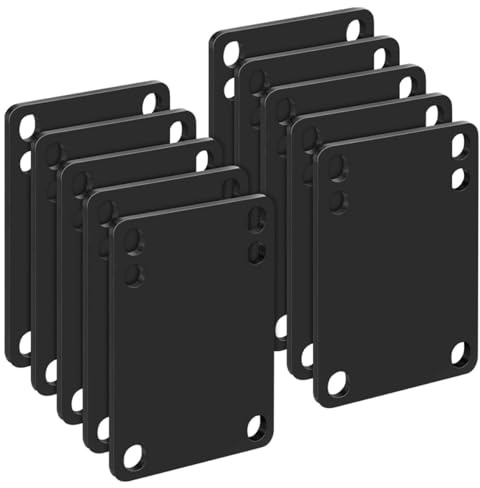 AZIDWERYQ Almohadillas de Goma Suaves para patinetas, Almohadillas de elevación para Longboards, Scooters, Cruisers, Negro, 10 Piezas, Longboard Rise
