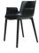 Kartell 580209 Stuhl mit Armlehnen, Plastik, schwarz, 54 x 62 x 77 cm
