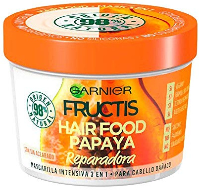 Garnier Fructis Hair Food Papaya-Reparaturmaske für geschädigtes Haar, 400 ml