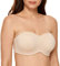 Delimira Women's Strapless Bra Underwire Non Padded Minimiser Plus Size Bandeau Seamless Bra Beige 36G