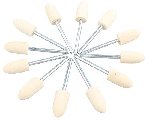 Futheda 12 pcs 8 mm conique polissage en feutre Pad, feutre kit de polissage Outil de polissage pour bijoux, verre, pierre, EN CÉRAMIQUE, Nail Art