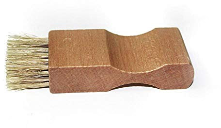 HEHELEBANG 6 Pcs set Horse hair Pig Bristle shoe brush oil polish tool scrub suede fur,Light Yellow