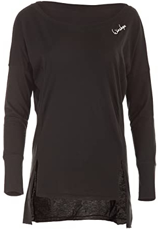 WINSHAPE Damen Ultra Leichtes Modal-longsleeve Mcs003 Longsleeve, Schwarz, XL EU