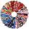 aufodara 30er Baumwollstoff 20x25 cm Japanische Stil Patchwork gedruckt Blumen Gold Muster Bronzing Stoffpaket Baumwolle Stoffe zum Nähen Quilten DIY Artcraft Handarbeit (Bunt-Bronzierung)