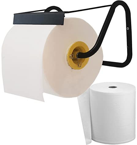 Tecnokit: Porterouleau Papier Mural, pour bobines de 29 cm avec Rouleau Gratuit, Noir, pour bobines de 29 cm, 40 x 20 x 23 h, Equipé d'une minuterie pour Usage Compris