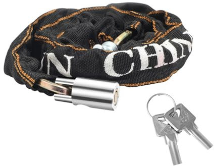 Bike Chain Lock, 80cm Bike Bicycle Wheelchair Lock,Heavy Duty Bicycles Lock,Chain Locks,High Security Cycling with 2 Keys, Anti-Theft Locks Chain for Bicycle,Bike Motorcycle, Door, Gate, Fence,