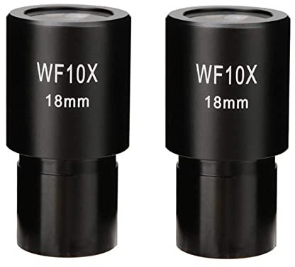 Tsadeer 2 Stück WF10X Weitwinkel-Okular Biologisches Mikroskop Optische Linse Okular Weitwinkel 23,2 mm Montageabmessungen