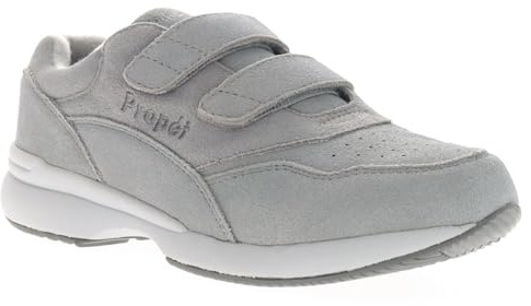 Propét Women's Tour Walker Strap Casual Sneaker, Grey Suede 11 X US