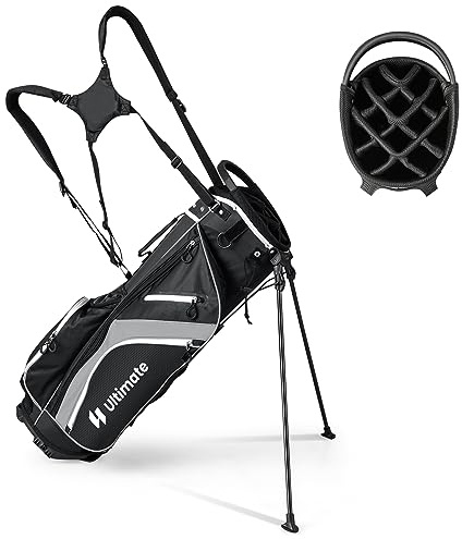 GOPLUS - Bolsa de golf de 14 compartimentos con soporte para trípode, doble tirantes, 6 bolsillos con cremallera, isotérmica, funda de lluvia, portátil para hombres y mujeres