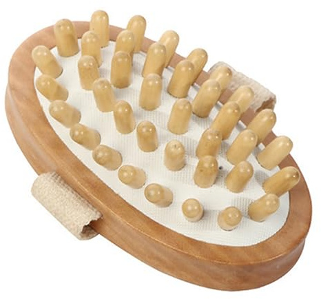 Tyinerc Cepillo De Masaje Corporal | Cepillo Masajeador Corporal De Mano - Peine De Madera Relajante Para Cuidado Diario En Casa Y Viaje