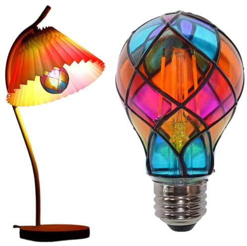Ampoule En Verre Coloré De Type E26 | E26 4W 120V LED Coloré - Éclairage D'Ambiance - Pour La Fête Halloween Les Festivités La Lampe De Chevet L'Intérieur Noël La Chambre Le Jardin Le