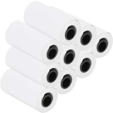 OVAQUIXI Rouleaux de Papier pour Imprimante Thermique, 6 Mètres X 5,5 Cm, Papier d' Photo de Haute qualité pour Imprimantes de Poche, Fournitures Scolaires et Artisanales, Paquet de 10