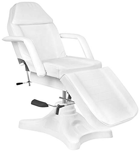 Activeshop Basic 234 Kosmetikliege Massageliege Massagetisch Massagestuhl Kosmetikstuhl Therapieliegen Behandlungsliege Weiss bis 180 kg belastbar Premium-PU-Leder 180 x 63 x (64-80) cm (L x W x H)