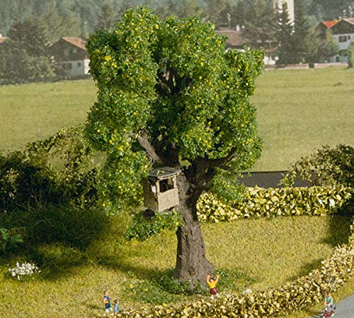 NOCH Baum mit Baumhaus, 10 cm hoch, ideales Kinderparadies für Modellbau in Spurweite N