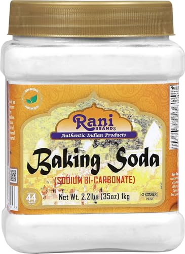Rani Baking Soda (SODIUM BI-CARBONATE) 35oz (2.2lbs) 1kg PET Jar ~ Used for cooking, NON-GMO | Kosher | Indian Origin | Gluten Friendly