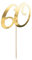PartyDeco Geburtstagstorte Topper - Topper 60. Geburtstagszahl 60 in Gold- Gold Höhe ca. 21 cm 1 STK. Kuchen Dekoration Cupcake Topper für Geburtstag Jahrestag Runde Geburtstag
