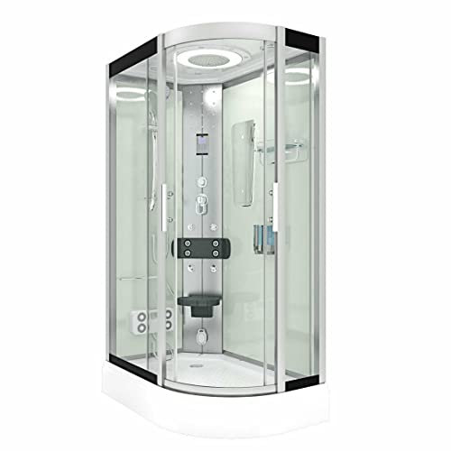 AcquaVapore Dampfdusche Sauna Dusche Duschkabine D60-70T2R 80x120 cm ohne 2K Scheiben Versiegelung