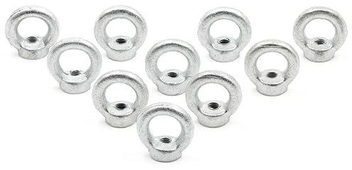 ALFA LOGISTIK Écrou à Anneau M20 Galvanisé Paquet de 10 - Oeil de Grue - Oeil D'arrimage - Écrou à œil - Ecrou a Oeil - D'écrous à Anneau - Écrous à Oeil