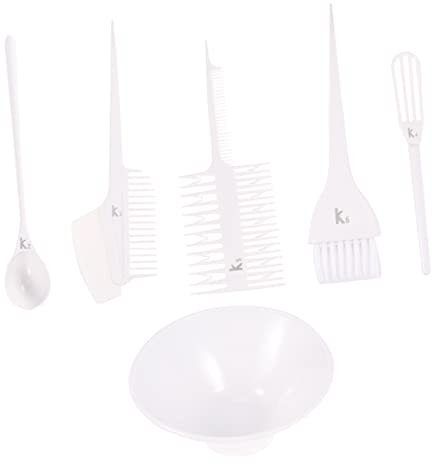 Housoutil Professional Hair Coloring Comb Brush Dyeing Tools Bowl and Stir Bar for Diy Home Barber Shop Hairdressing Tint Comb