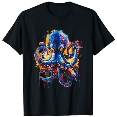 Océano Animales Acuarista Colorido Pulpo Kraken Camiseta