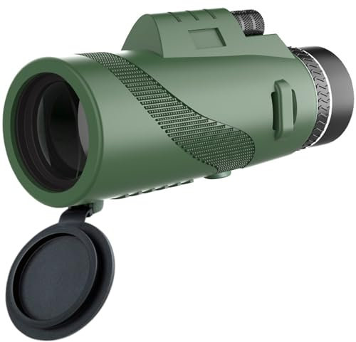 Toguma 80x100 Monokularteleskop Hochleistungsfernrohre für Erwachsene Kompaktes Monokular für Vogelbeobachtung Jagd Wandern Camping Reisen (Grün)