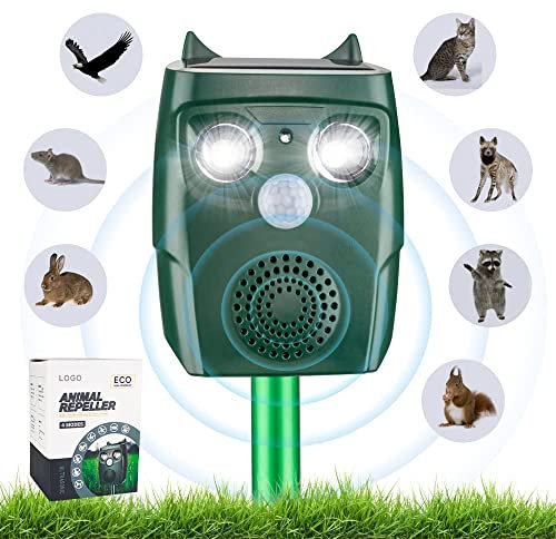 Katzenschreck für Garten, Katzenschreck Ultraschall Solar wasserdichte Tiervertreiber Katzenschreck für Katzen, Hunde, Vögel, Mäuse 3 Modus Einstellbar