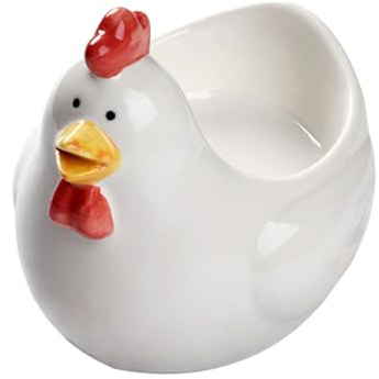 Amosfun Cuenco De Cerámica Con Diseño De Pollo Tazón Para Ensalada Fruta Sopa Y Fideos Vajilla De Mesa Para Reuniones Familiares Y Aperitivos