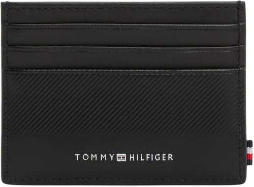 Tommy Hilfiger Herren Kartenetui Foundation aus Leder, Schwarz (Black), Einheitsgröße