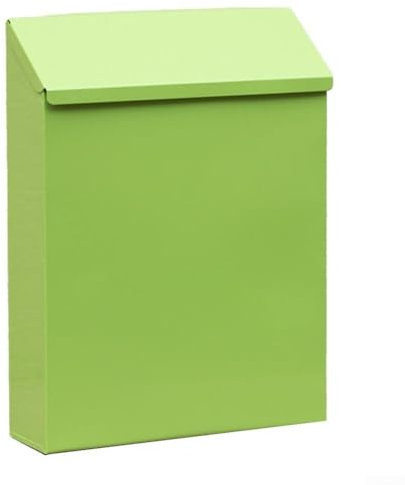 Boîte aux lettres murale verrouillable de style rustique, parfaite pour la maison ou le bureau, livrée avec 2 clés (vert)