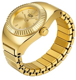 ICE-WATCH – Chouchou Gold – Goldene Damen-Ringuhr mit dehnbarem Edelstahlarmband – 025516 (15 mm)